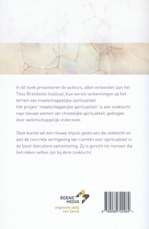 Achterkant van Ruimte voor maatschappelijke spiritualiteit