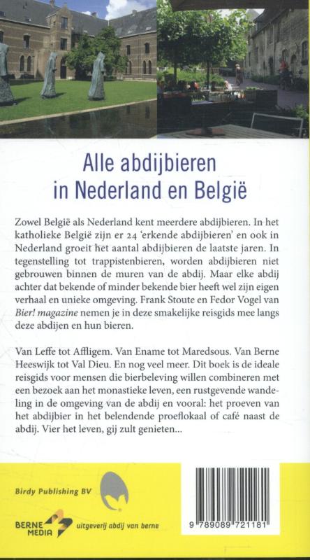 Achterkant van Reis langs de abdijbieren in Nederland en België en hun abdijen