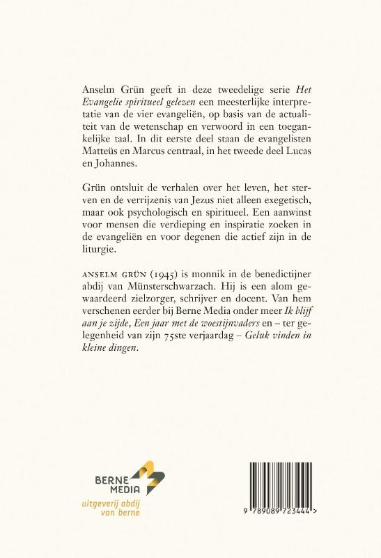 Achterkant van Matteüs en Marcus deel I - Het evangelie spiritueel gelezen