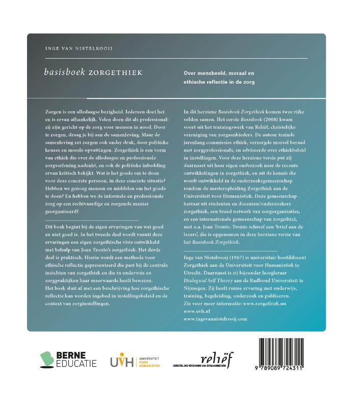 Achterkant van Basisboek Zorgethiek