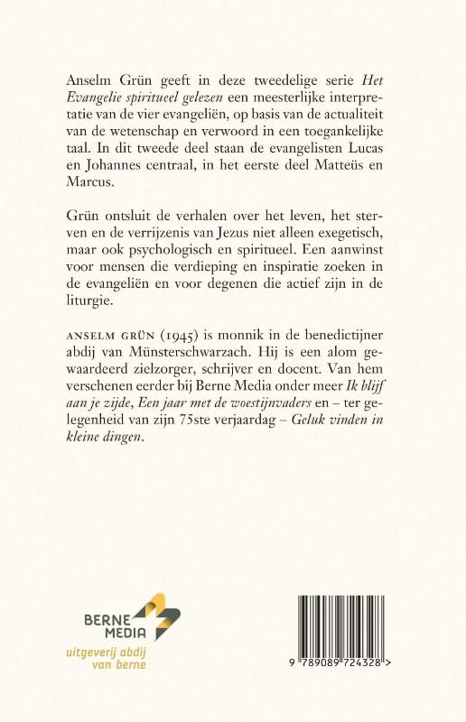 Achterkant van Lucas en Johannes deel II - Het evangelie spiritueel gelezen