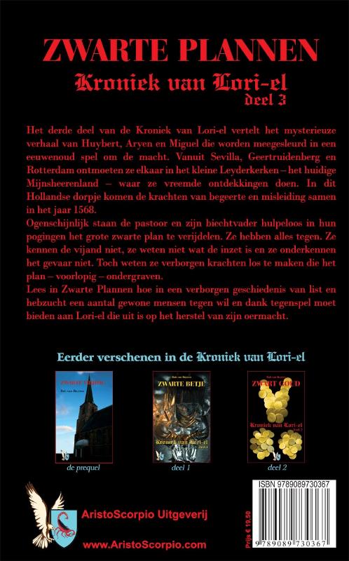 Achterkant van 3 Zwarte plannen