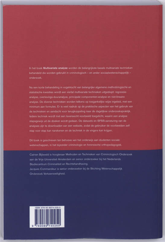 Achterkant van Multivariate analyse
