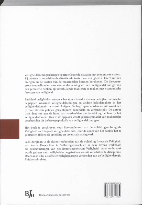 Achterkant van Basisboek veiligheid en economie