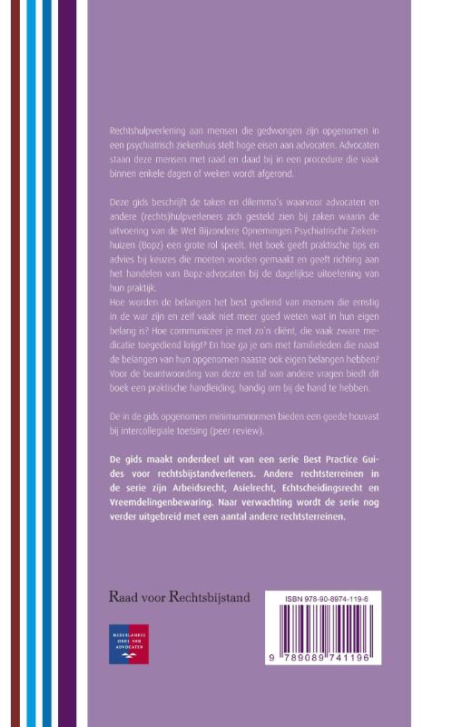 Achterkant van Gedwongen opname en behandeling van psychiatrische patiënten/cliënten