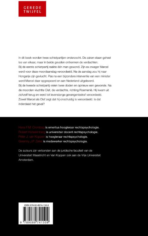 Achterkant van Twee mysterieuze schietpartijen