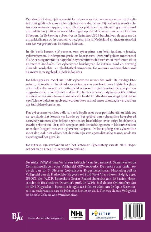 Achterkant van Verkenning Cybercrime in Nederland 2009