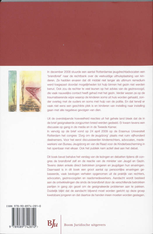 Achterkant van Zorg om de jeugdzorg