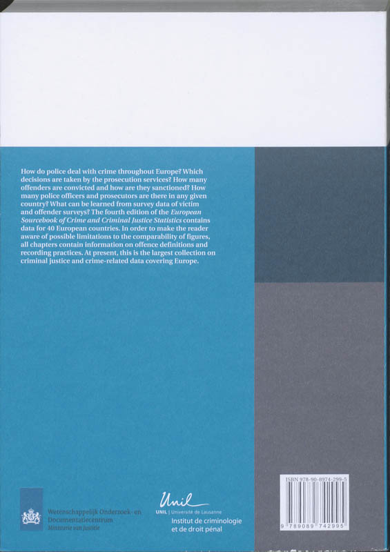 Achterkant van European sourcebook of crime and criminal Justice statistics - 2010