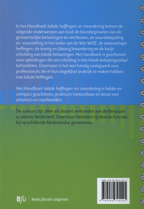Achterkant van Handboek lokale heffingen en invordering