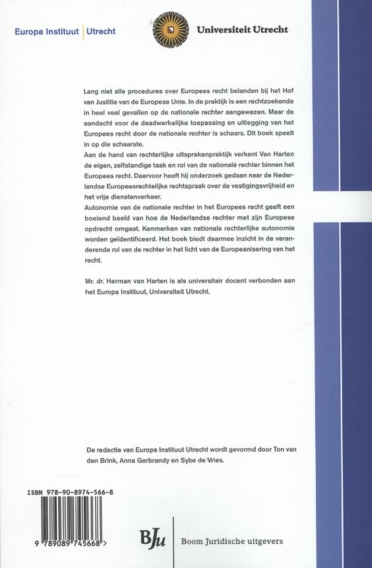 Achterkant van Autonomie van de nationale rechter in het Europese recht