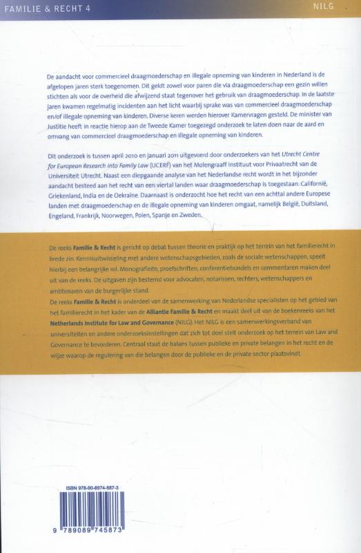 Achterkant van Commercieel draagmoederschap en illegale opnemingen van kinderen