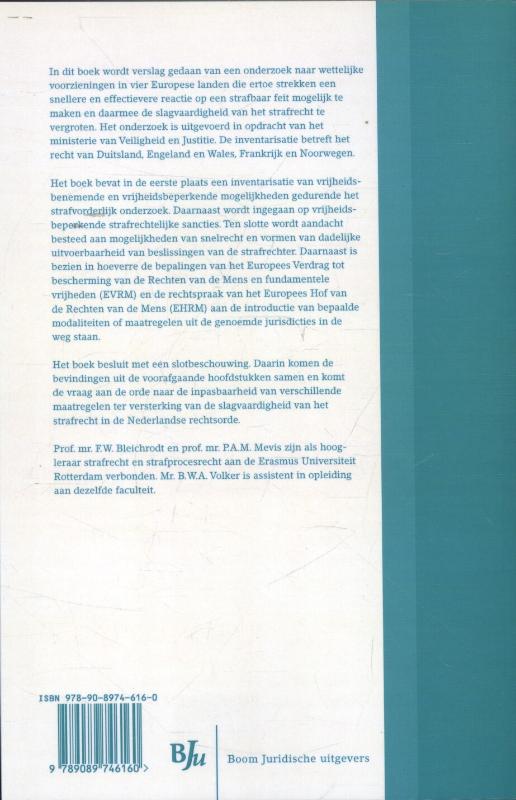 Achterkant van Vergroting van de slagvaardigheid van het strafrecht