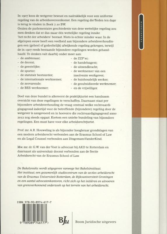 Achterkant van Bijzondere arbeidsverhoudingen