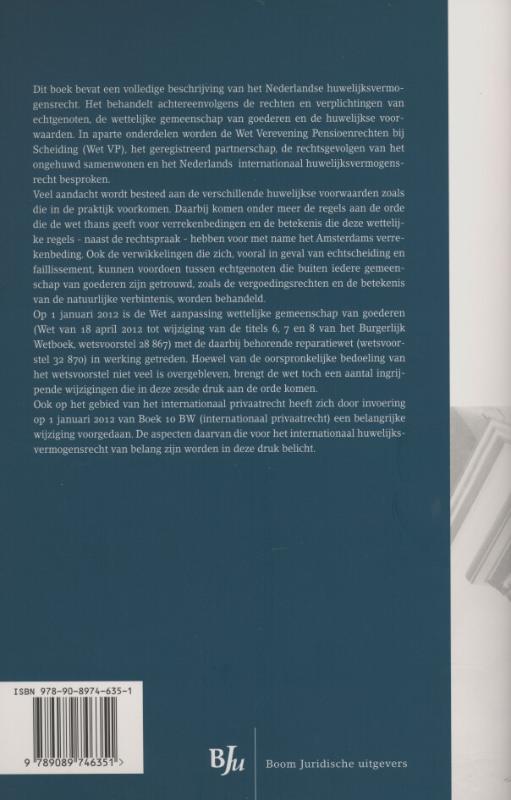 Achterkant van Het huwelijksvermogensrecht
