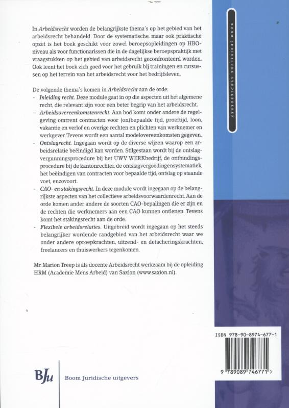 Achterkant van Arbeidsrecht