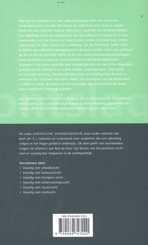 Achterkant van Het collectief ontslag