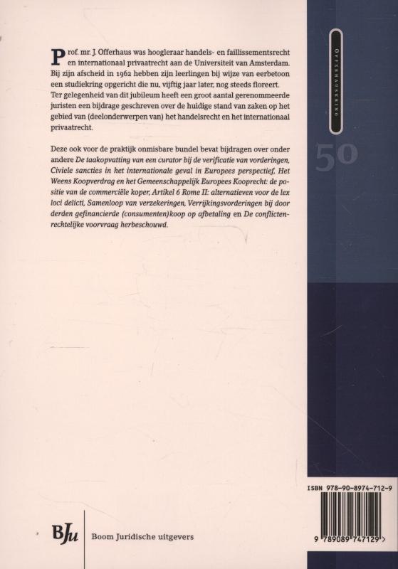 Achterkant van Offerhauskring vijftig jaar