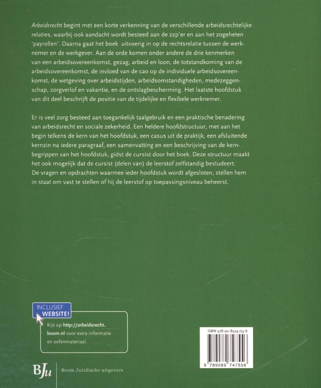 Achterkant van Arbeidsrecht
