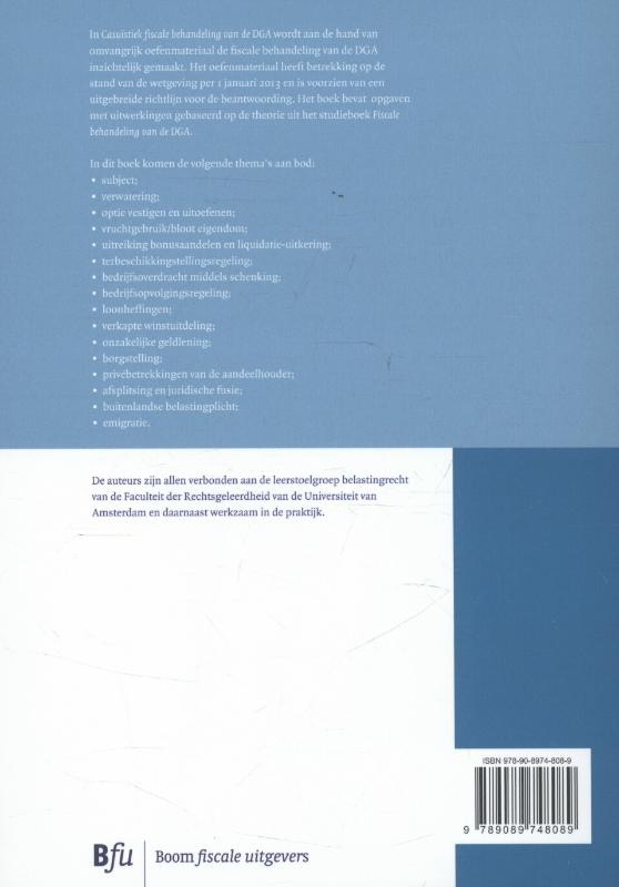 Achterkant van Casuistiek fiscale behandeling van de DGA