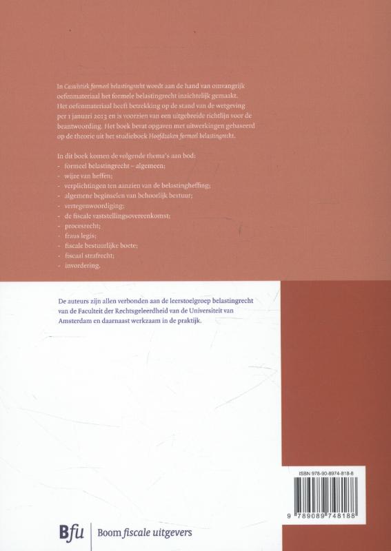 Achterkant van Casuistiek formeel belastingrecht