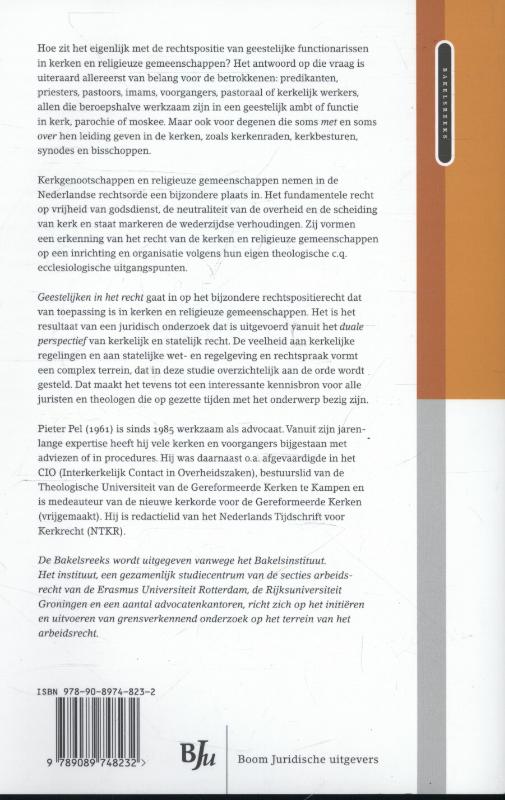 Achterkant van Geestelijke in het recht