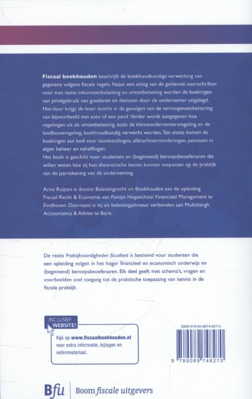 Achterkant van Fiscaal boekhouden