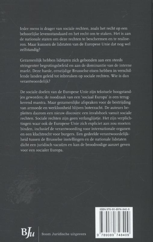 Achterkant van Het sociale gezicht van Europa