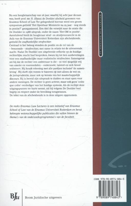 Achterkant van De onafhankelijke strafrechter