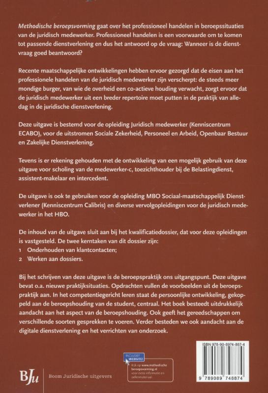 Achterkant van Methodische beroepsvorming