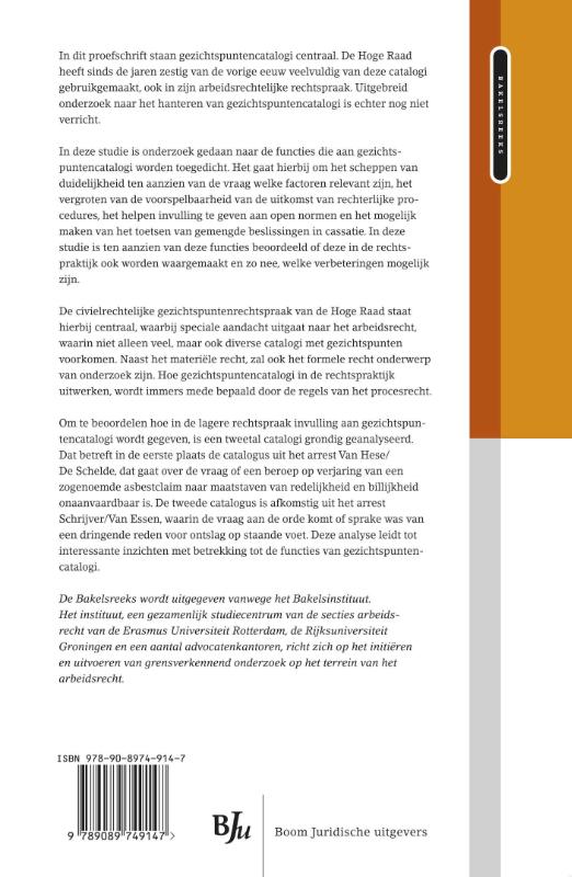 Achterkant van Gezichtspunten in het privaatrecht, in het bijzonder het arbeidsrecht