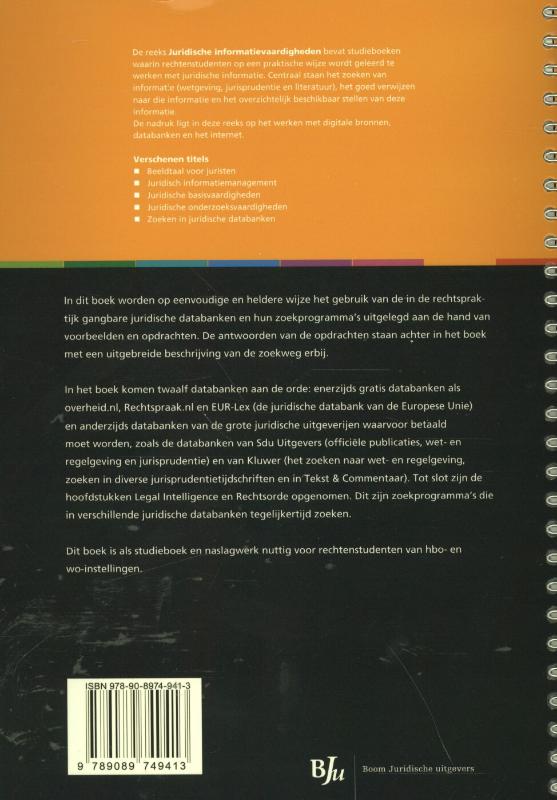 Achterkant van Zoeken in juridische databanken