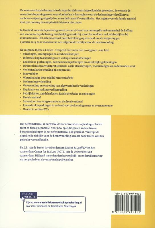 Achterkant van Casuistiek vennootschapsbelasting
