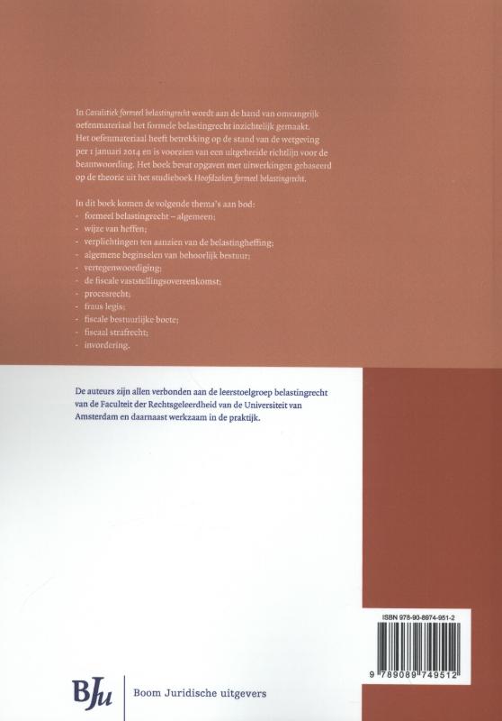 Achterkant van Casuistiek formeel belastingrecht