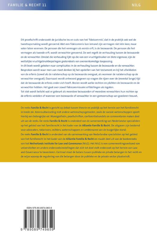 Achterkant van Het fideicommis in de notariele praktijk