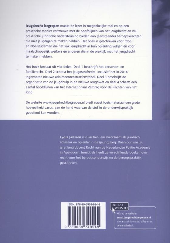 Achterkant van Jeugdrecht begrepen
