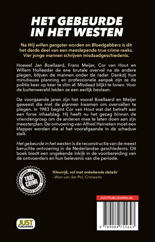Achterkant van Het gebeurde in het westen