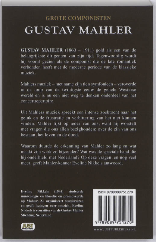 Achterkant van Gustav Mahler (1860-1911)