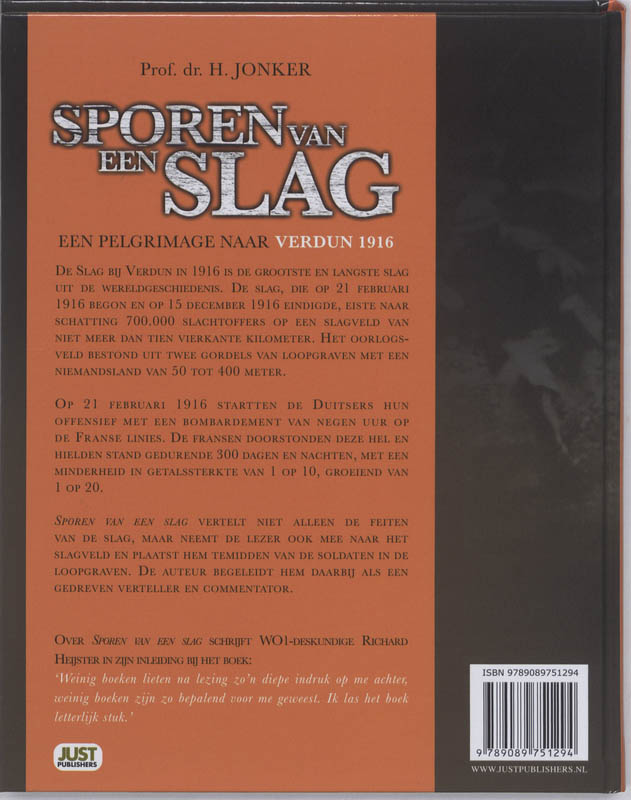 Achterkant van Sporen van een slag