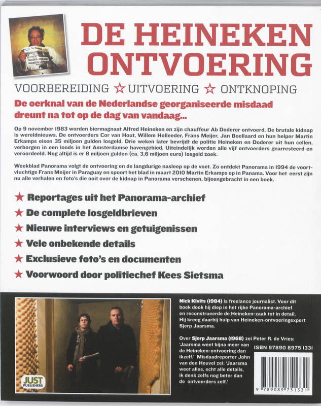 Achterkant van De Heineken ontvoering