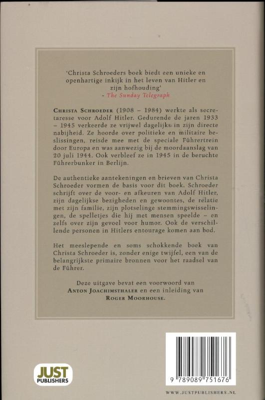 Achterkant van Hij was mijn Fuhrer