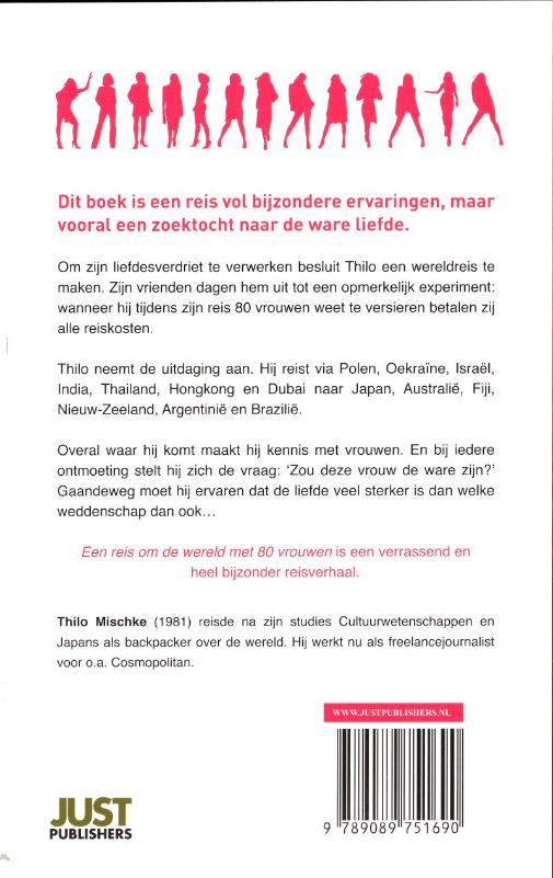 Achterkant van Reis om de wereld met 80 vrouwen