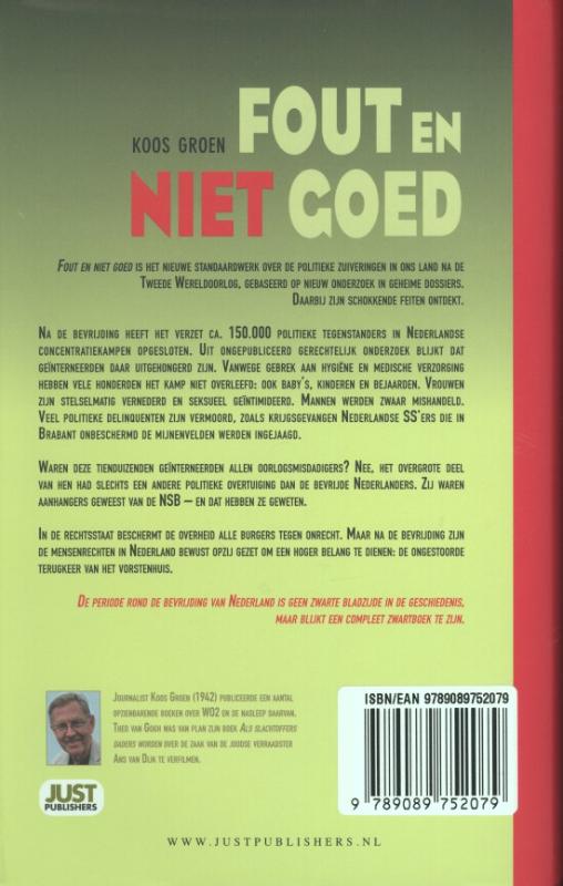 Achterkant van Fout en niet goed