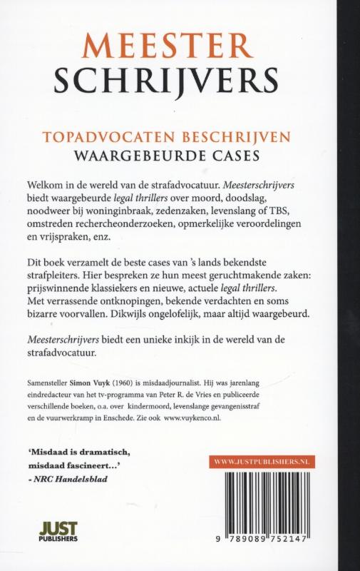 Achterkant van Meesterschrijvers