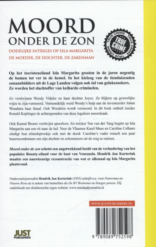 Achterkant van Moord onder de zon