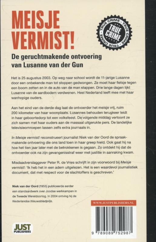 Achterkant van Meisje vermist!