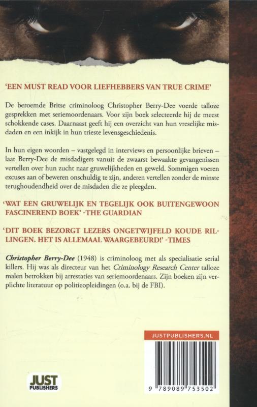 Achterkant van Gesprekken met seriemoordenaars