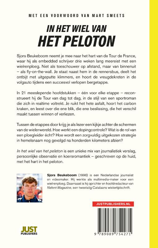 Achterkant van In het wiel van het peloton