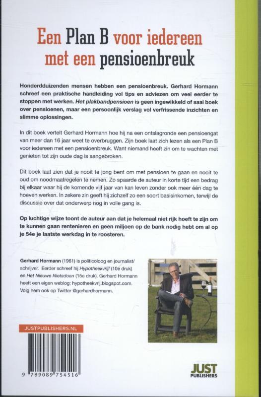 Achterkant van Het plakbandpensioen