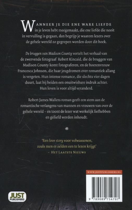 Achterkant van De bruggen van Madison County